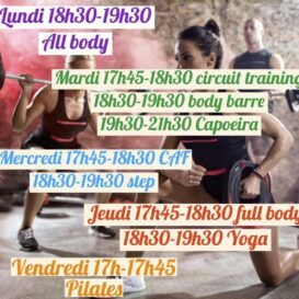 Planning cours collectifs Hirtzbach Fitness